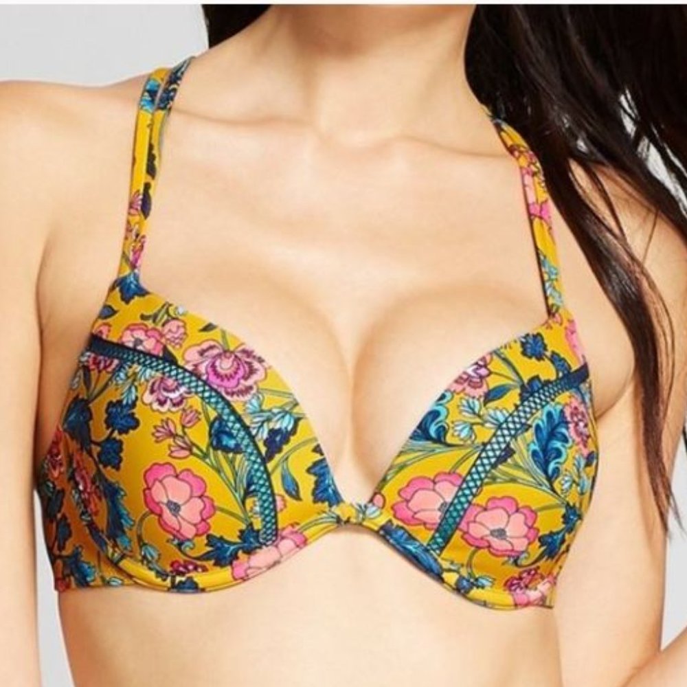 Shade & Shore Citrus Floral Bikini Top